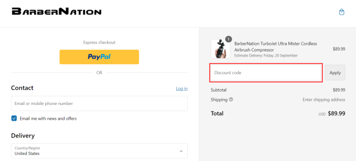 How to use BarberNation promo code