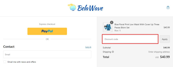 How to use Belawave promo code