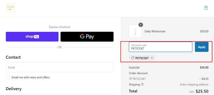 How to use BTWN promo code