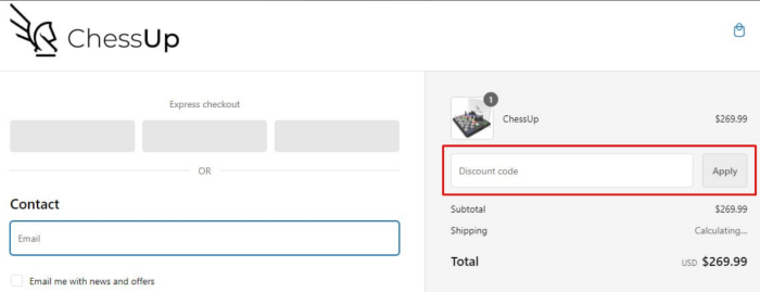 How to use ChessUp promo code