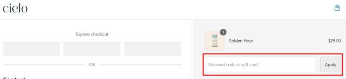 How to use Cielo promo code