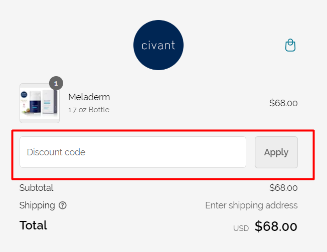 How to use Civant promo code