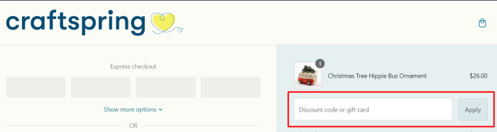 How to use Craftspring promo code