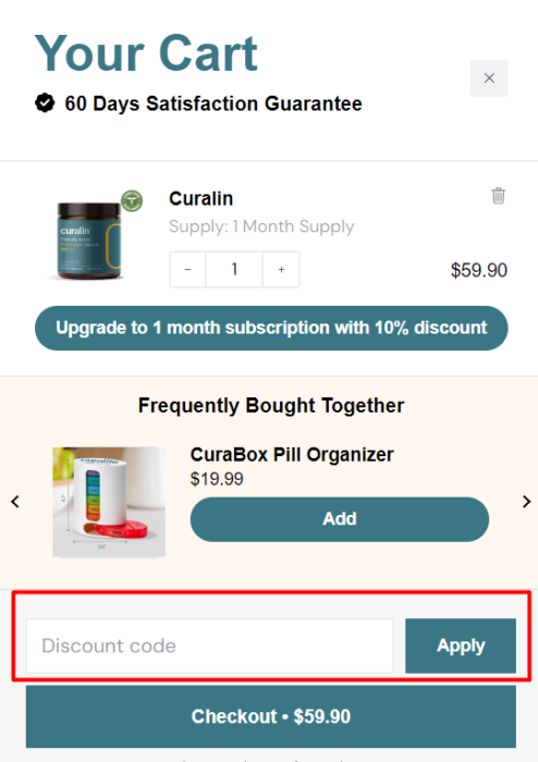 How to use Curalife promo code