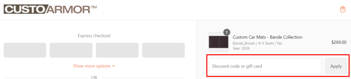 How to use Custoarmor.com promo code