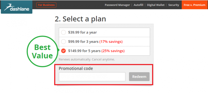 dashlane premium multi year discount code