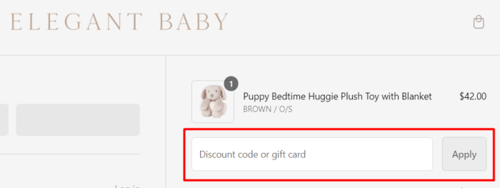 How to use Elegant Baby promo code