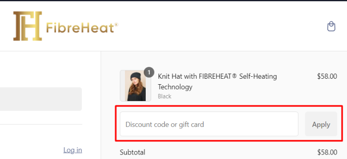 How to use FibreHeat promo code