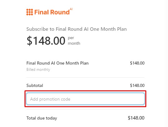 How to use Final Round AI promo code