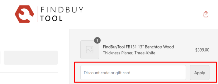 How to use FindBuyTool promo code