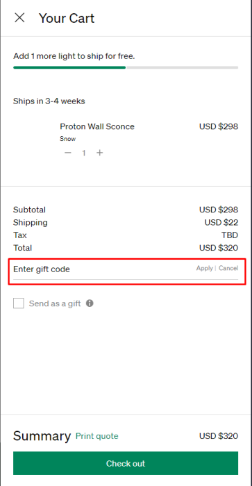 How to use Gantri promo code