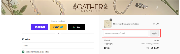 How to use Gather promo code