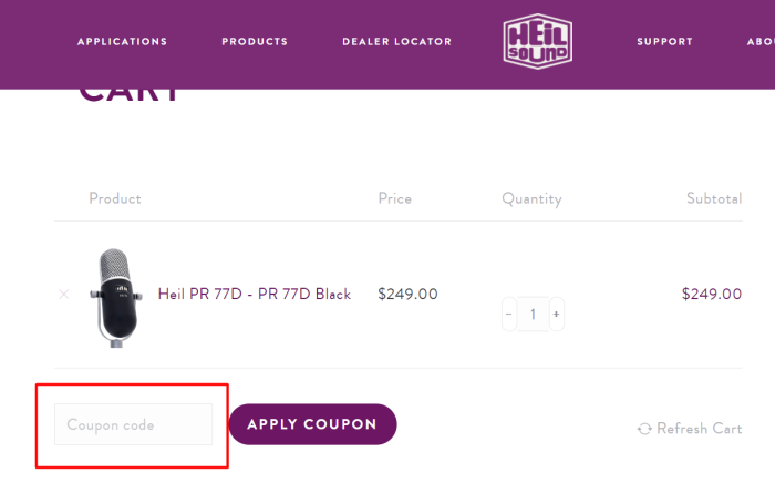 How to use Heil Sound promo code