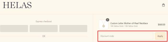 How to use HELAS promo code