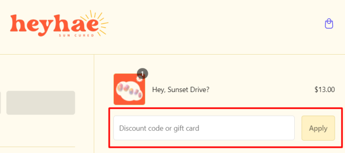 How to use Heyhae promo code