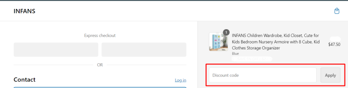 How to use INFANS promo code