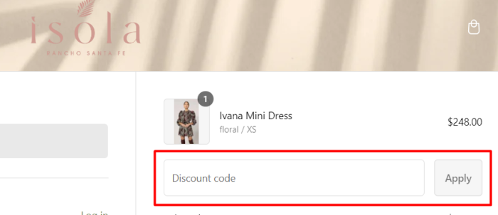 How to use Isola Boutique promo code