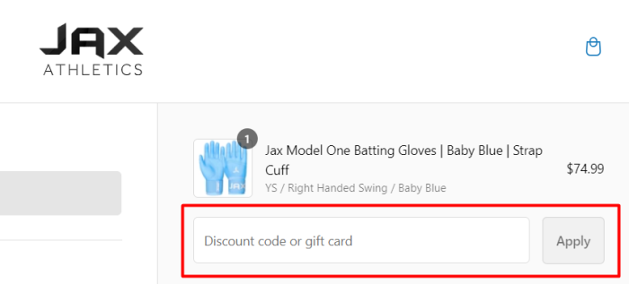 How to use JAX promo code