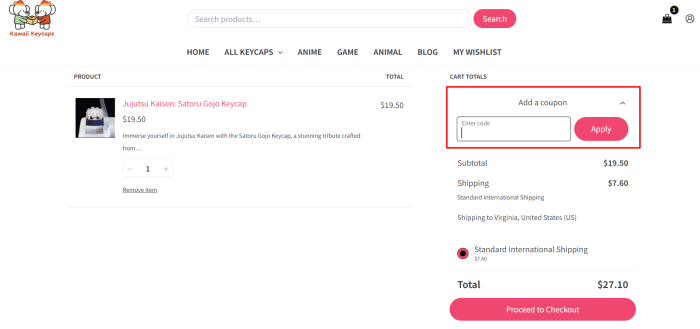 How to use Kawaii Keycaps promo code