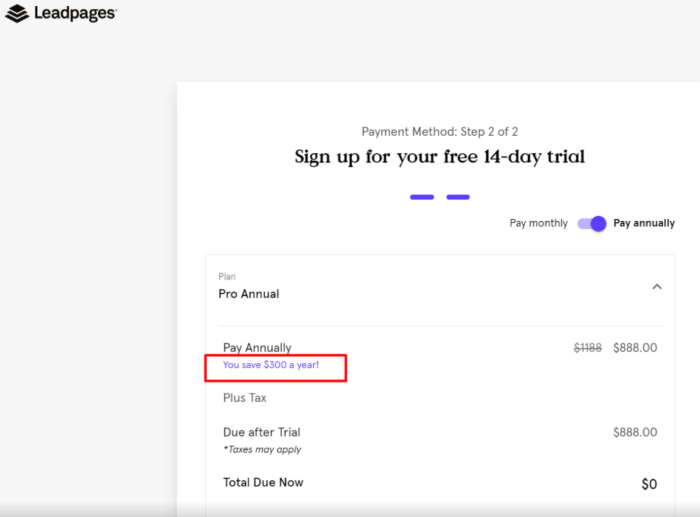 How to use Leadpages promo code