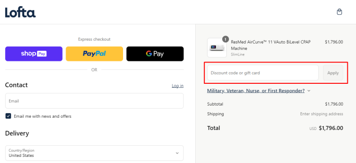 How to use Lofta promo code