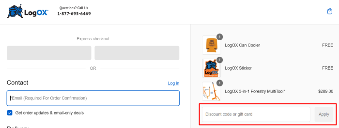 How to use LogOX promo code