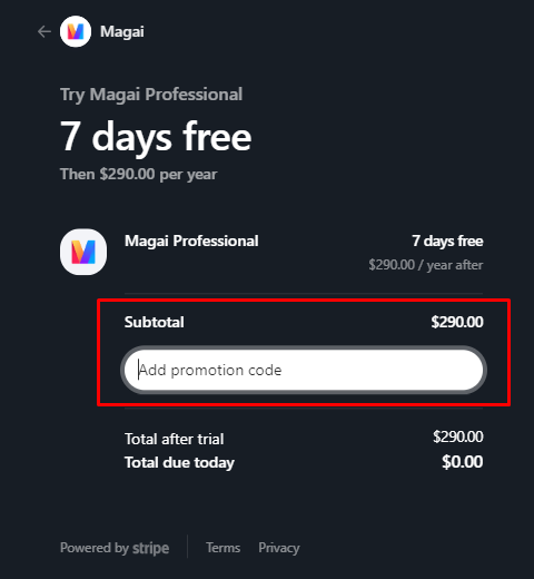 How to use Magai promo code