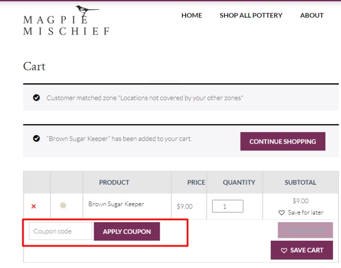 How to use Magpie Mischief promo code