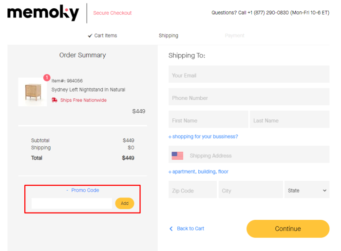 How to use Memoky promo code