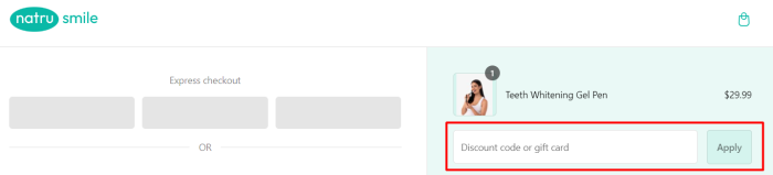 How to use NatruSmile promo code
