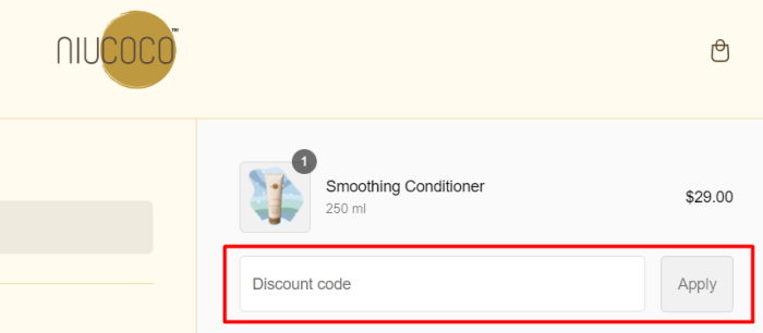 How to use Niucoco promo code