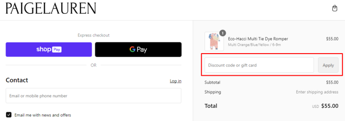 How to use Paigelauren promo code