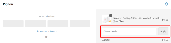 How to use Pigeon Shop promo code
