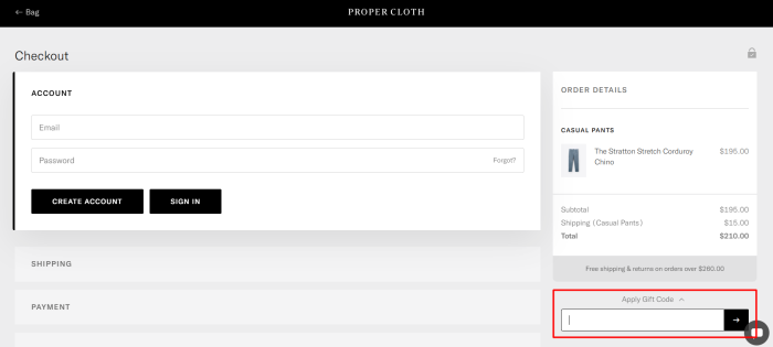 How to use Proper Cloth promo code