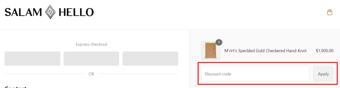 How to use Salam Hello promo code