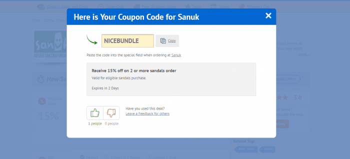 sanuk canada discount code