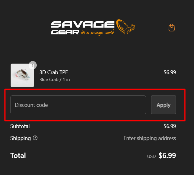 How to use Savage Gear promo code