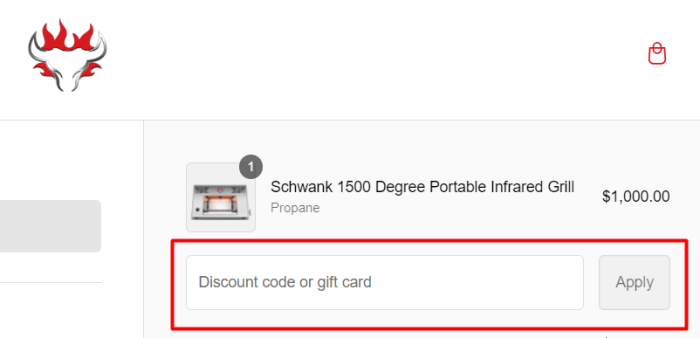 How to use Schwank Grills promo code