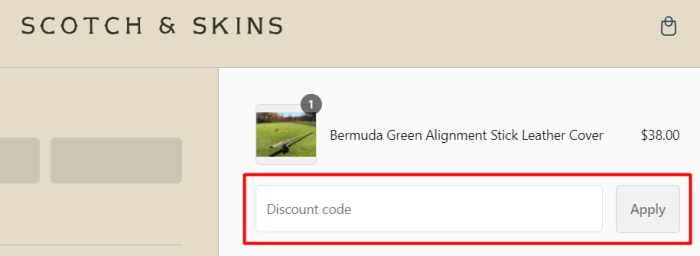 How to use Scotch & Skins promo code