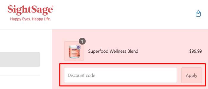 How to use SightSage promo code