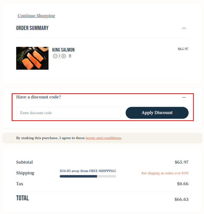 How to use Sitka Seafood Market promo code