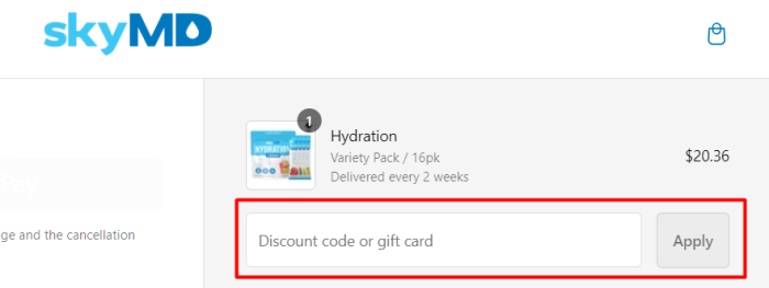 How to use SkyMD promo code