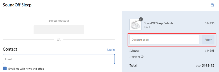 How to use SoundOff Sleep promo code