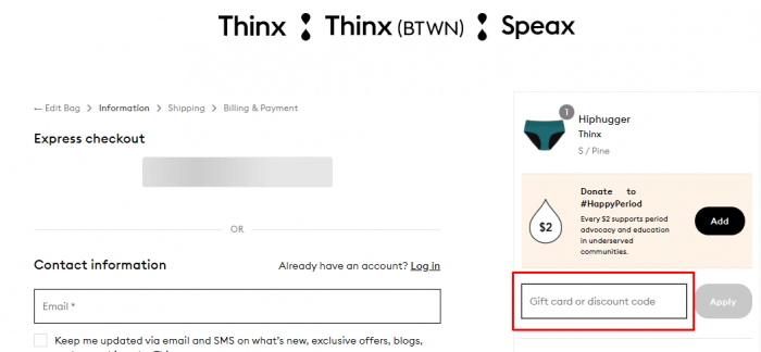 Speax by Thinx Promo Code 
