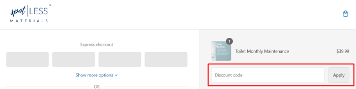 How to use SpotLESS promo code