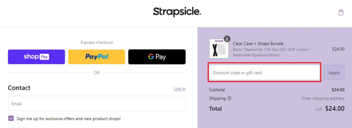 How to use Strapsicle promo code