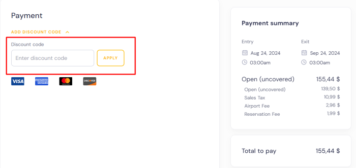 How to use Sunport Airport Parking promo code