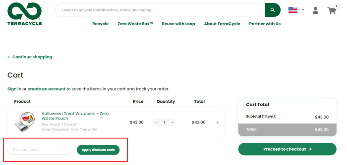 How to use TerraCycle promo code