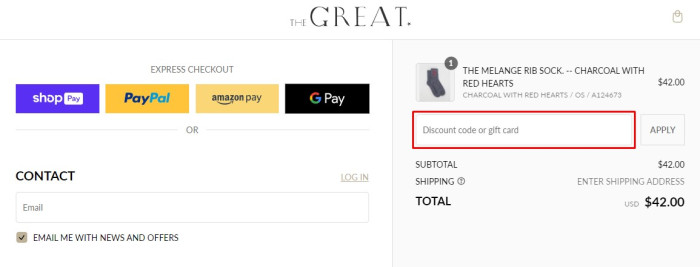 How to use THE GREAT promo code