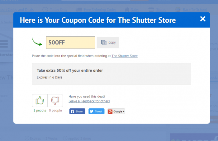 The Shutter Store Coupon Codes - 15% OFF in March 2024